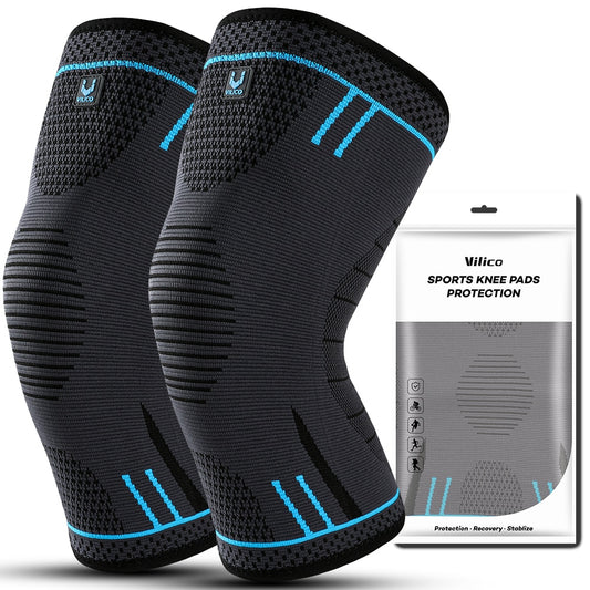 Compression Knee Support Sleeve - for Arthritis, Joint Pain, Injury, Tendonitis, Running, Squats, Sports